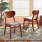 Baxton Studio Katya Mid-Century Modern Grey Fabric and Walnut Brown Finished Wood 2-Piece Dining Chair Set 183-11635-Zoro - alternate 7